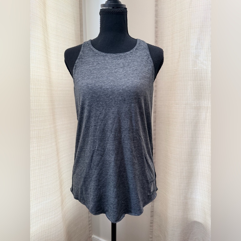 FP Movement Exhale Racerback Gray Sz M Athleisure Gym Boho Preppy NWOT